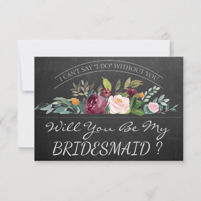 Kommer du att bli min bridesmaid? | Rustic Bridesm Inbjudningar (Framsida)