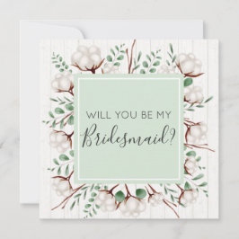 Kommer du att bli min bridesmaid Rustic Southern C Inbjudningar