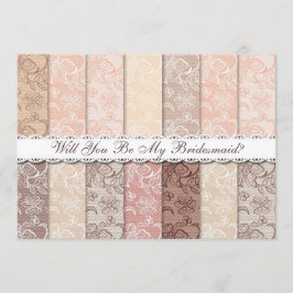 Kommer du att bli min Bridesmaid? Rustic Vintage S Inbjudningar