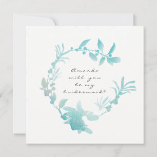 Kommer du att bli min bridesmaid Silver Tiffany-an Inbjudningar