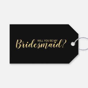 Kommer du att bli min Bridesmaid? Skriptsvart och Presentetikett
