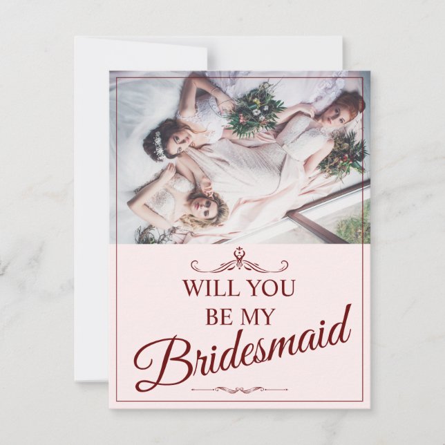 Kommer du att bli min Bridesmaid? Tre Ljugande Bri (Framsida)