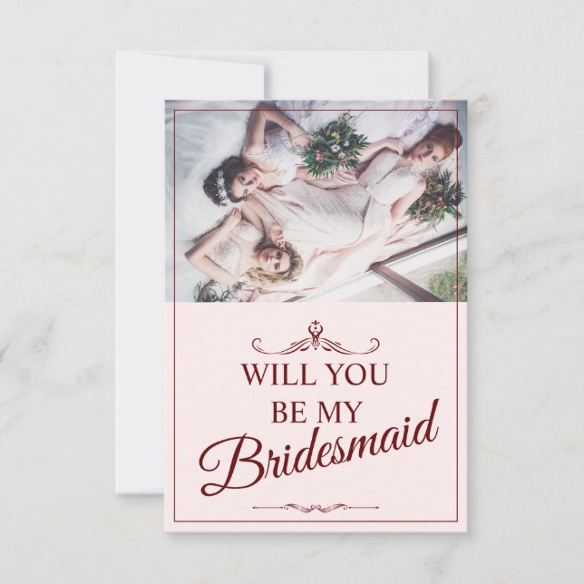 Kommer du att bli min Bridesmaid? Tre Ljugande Bri (Framsida)