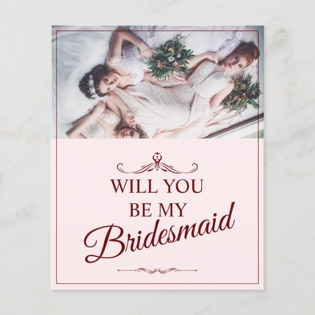 Kommer du att bli min Bridesmaid? Tre Ljugande Bri (Framsida)