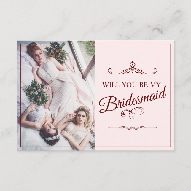 Kommer du att bli min Bridesmaid? Tre Ljugande Bri Tilläggskort (Framsida)
