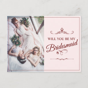 Kommer du att bli min Bridesmaid? Tre Ljugande Bri Vykort