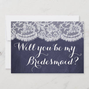 Kommer du att bli min Bridesmaid? Tungt kalkboard Inbjudningar