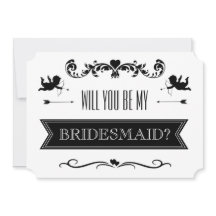Kommer du att bli min Bridesmaid? Typografi Bröllo