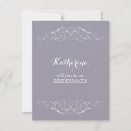Kommer du att bli min Bridesmaid Victorian Swirls? Inbjudningar