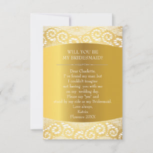 Kommer du att bli min Bridesmaid? Vintage Burlap & Inbjudningar