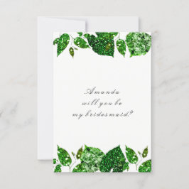 Kommer du att bli min Bridesmaid Woodland Cali-Grö Inbjudningar