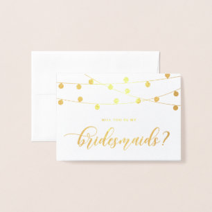 Kommer du att bli min bridesmedalj som hanging Str Folierat Kort