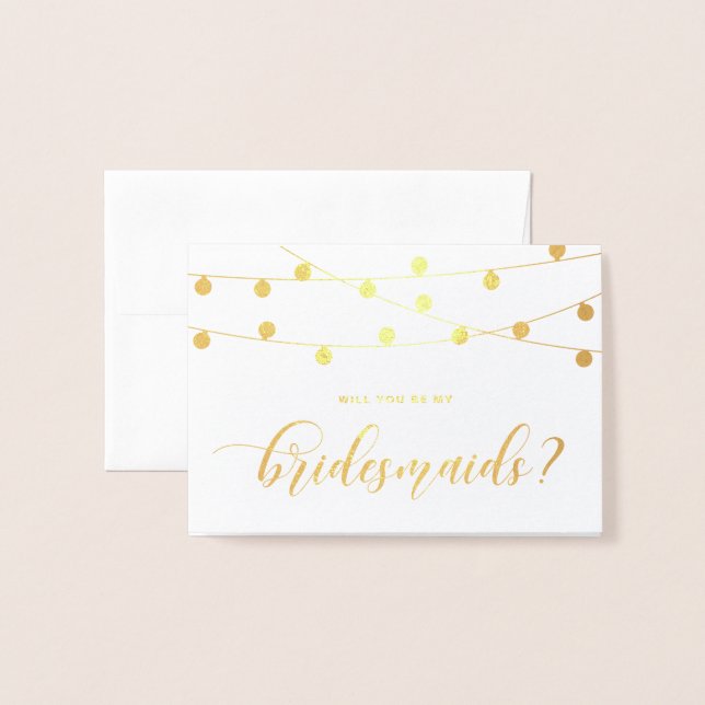 Kommer du att bli min bridesmedalj som hanging Str Folierat Kort (Framsida med kuvert)