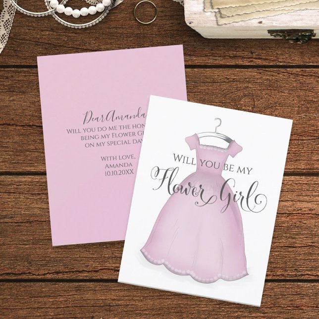 Kommer du att bli min Bröllop Cute Rosa Dress? Kort (Skapare uppladdad)