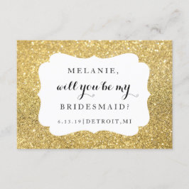 Kommer du att bli min Bröllopsdag Bridesmaid Glam? Inbjudningar