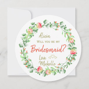 Kommer du att bli min brud frieri blommigt andedrä inbjudningar