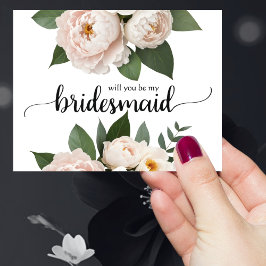Kommer du att bli min brudesmaid White och Black? Inbjudningar