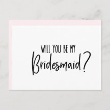 Kommer du att bli min brudtärna, Bridesmaid Card?