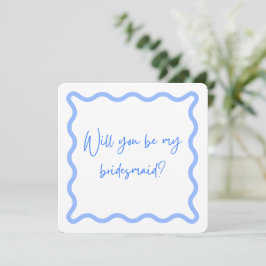 Kommer du att bli min brudtärna? Bridesmaid frieri Inbjudningar