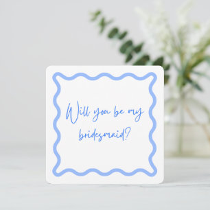Kommer du att bli min brudtärna? Bridesmaid frieri Inbjudningar