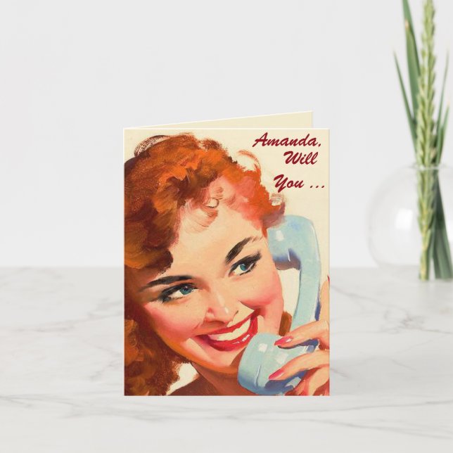 Kommer du att bli min brudtärna? inbjudan (Framsida)