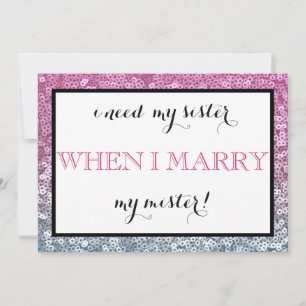 Kommer du att bli min brudtärna? inbjudningar