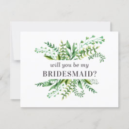 Kommer du att bli min brudtärna? Vattenskärning Inbjudningar