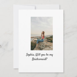 Kommer du att bli min brudtjänare foto elegant mod inbjudningar