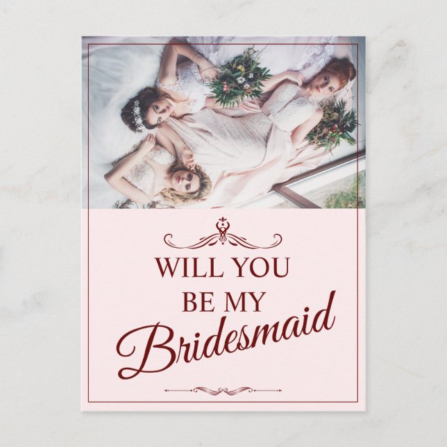 Kommer du att bli min brudtjänsteflicka? Tre lögna Vykort (Framsida)