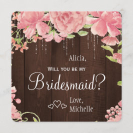 Kommer du att bli min chic blommigt Rustit? Inbjudningar