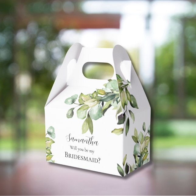 Kommer du att bli min Elegant Grönt Botanicals? Presentaskar (Skapare uppladdad)