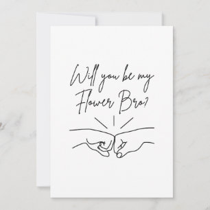 Kommer du att bli min Flower Bro-Fist Bump Inbjudningar