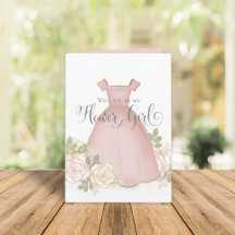 Kommer du att bli min  Flower Girl Watercolor?