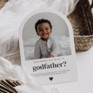 Kommer du att bli min Godfather Arch Photo Frieri? Inbjudningar