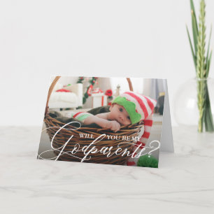 Kommer du att bli min Godföräldrar Photo Kort