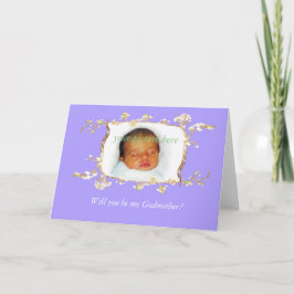 Kommer du att bli min Godmor?Anpassningsbar plum b Inbjudan