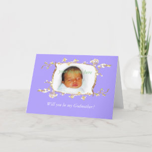 Kommer du att bli min Godmor?Anpassningsbar plum b Inbjudan