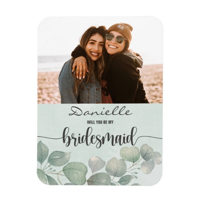 Kommer du att bli min grönt av Elegant i Bridesmai Magnet (Vertikal)