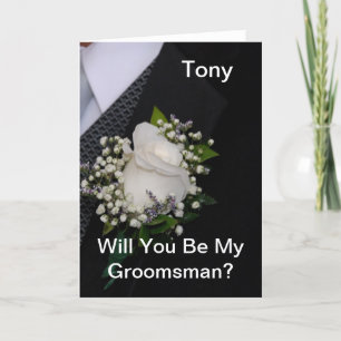 Kommer du att bli min Groomsman-Anpassningsbar? Inbjudan