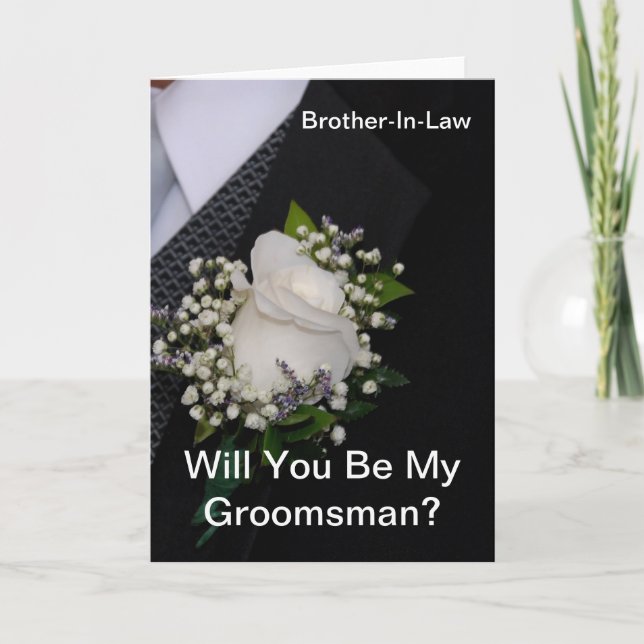 Kommer du att bli min Groomsman Brother? Inbjudan (Framsida)