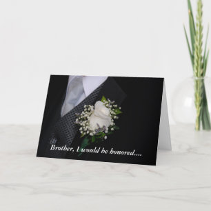 Kommer du att bli min Groomsman Brother? Inbjudan