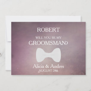 Kommer du att bli min Groomsman? Frieri inbjudan