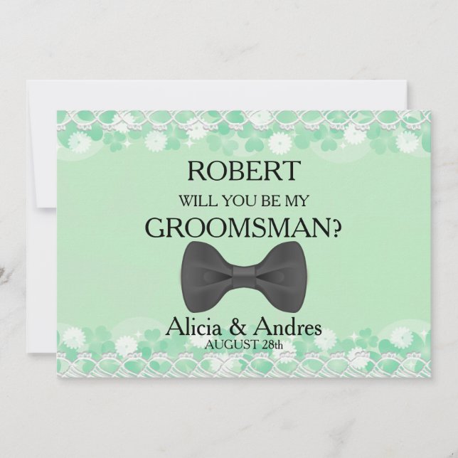 Kommer du att bli min Groomsman? Frieri Inbjudningar (Framsida)