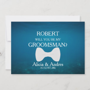 Kommer du att bli min Groomsman? Frieri Inbjudningar