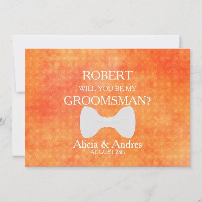 Kommer du att bli min Groomsman? Frieri Inbjudningar (Framsida)