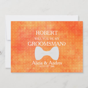 Kommer du att bli min Groomsman? Frieri Inbjudningar