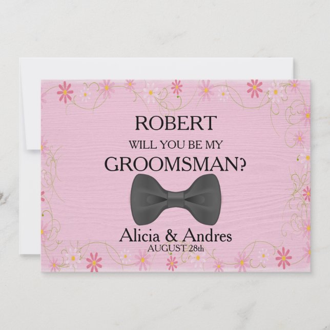 Kommer du att bli min Groomsman? Frieri Inbjudningar (Framsida)