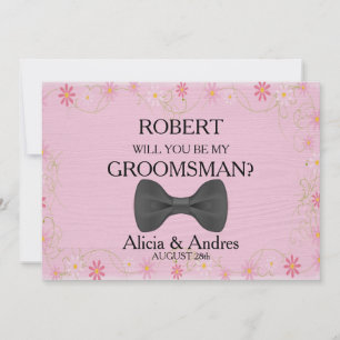 Kommer du att bli min Groomsman? Frieri Inbjudningar