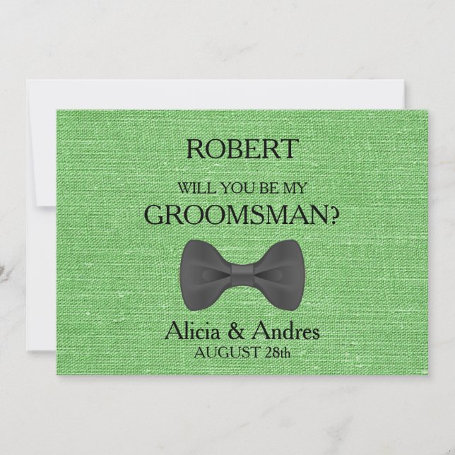 Kommer du att bli min Groomsman? Frieri Inbjudningar (Framsida)