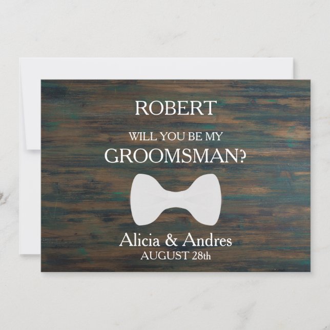 Kommer du att bli min Groomsman? Frieri Inbjudningar (Framsida)